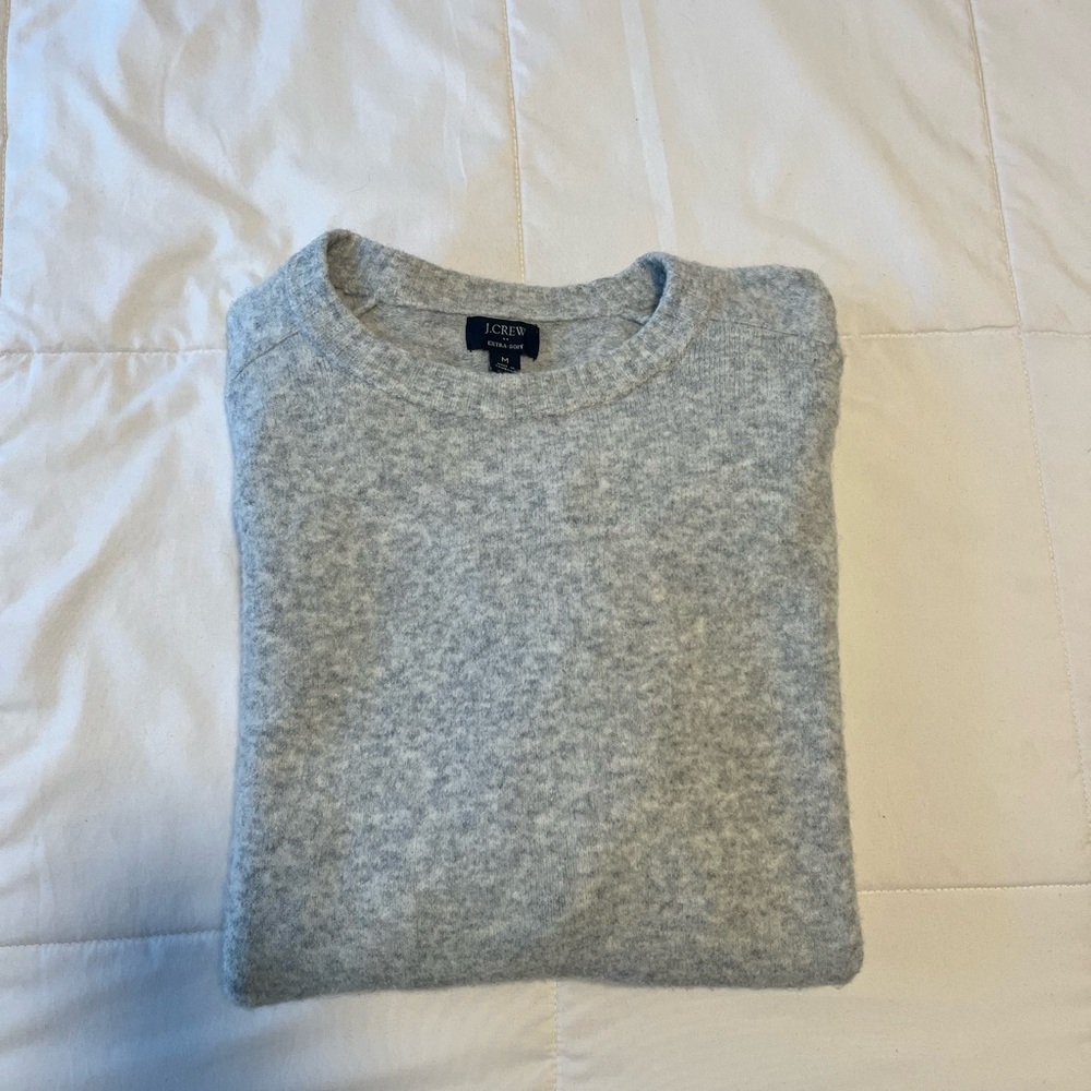 J. Crew Light Gray Crewneck Sweater